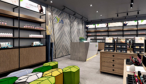 娇珂蕊植物化妆品专卖店铺设计