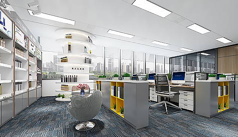 广州辰美化妆品办公室装建设计