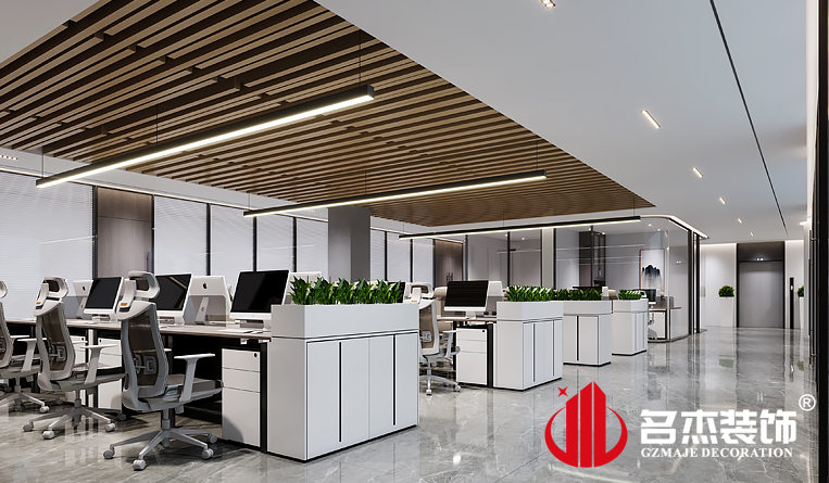 盛开办公区域装建设计成效